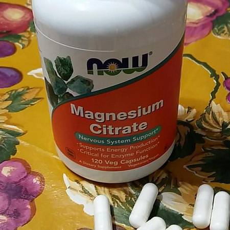 Now Foods, Magnesium Citrate, 120 Veg Capsules Review