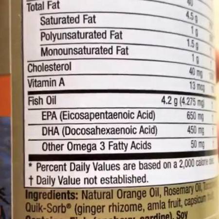 Supplements Fish Oil Omegas EPA DHA EFA Now Foods