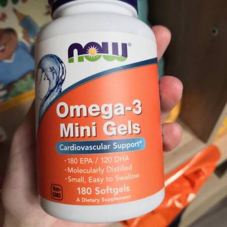 Now Foods, Omega-3 Mini Gels, 180 Softgels Review