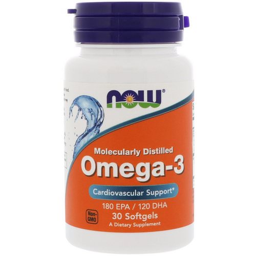 Now Foods, Omega-3, Molecularly Distilled, 30 Softgels Review