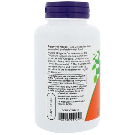 Now Foods, Oregano Oil Supplements, Cold, Cough, Flu