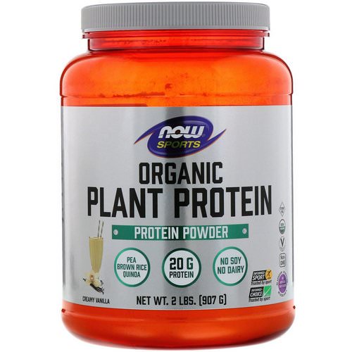 Now Foods, Organic Plant Protein, Creamy Vanilla, 2 lbs (907 g) Review