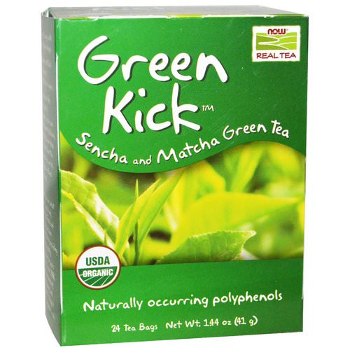 Now Foods, Organic Real Tea, Green Kick, 24 Tea Bags, 1.44 oz (41 g) Review