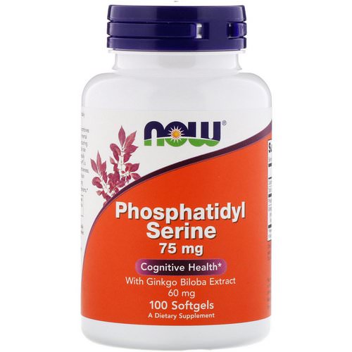 Now Foods, Phosphatidyl Serine with Ginkgo Biloba Extract, 75 mg, 100 Softgels Review