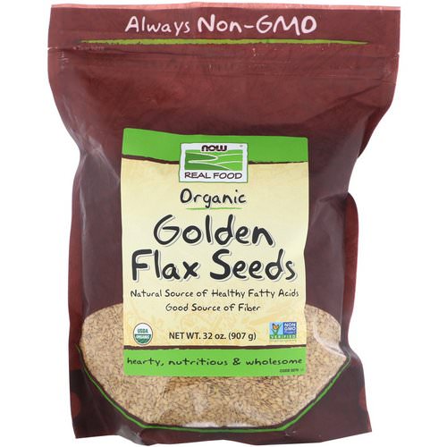 Now Foods, Real Food, Organic Golden Flax Seeds, 32 oz (907 g) Review