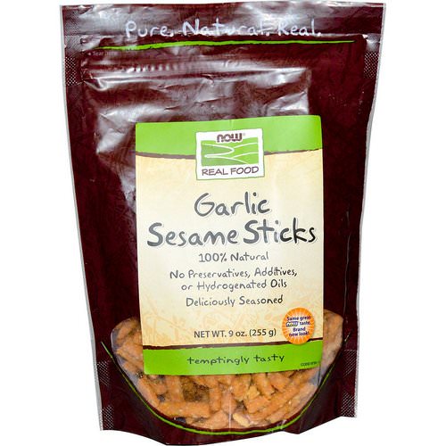 Now Foods, Real Food, Garlic Sesame Sticks, 9 oz (255 g) Review