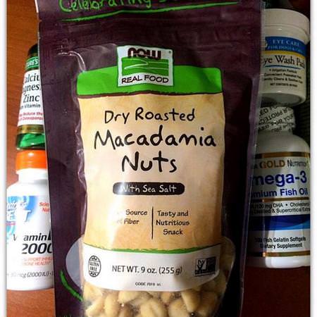 Real Food, Macadamia Nuts, Dry Roasted, Salted