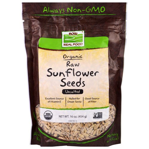 Now Foods, Real Food, Organic Raw Sunflower Seeds, Unsalted, 16 oz (454 g) Review