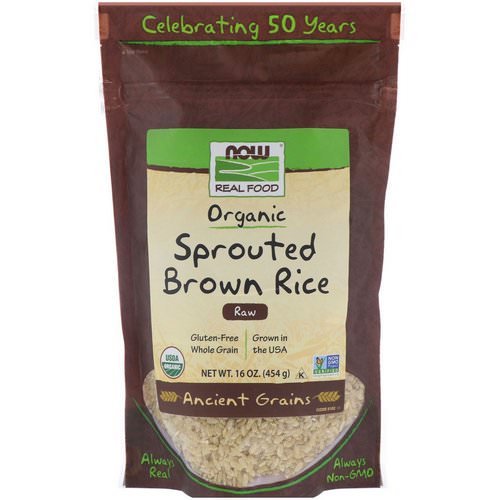 Now Foods, Organic Sprouted Brown Rice, Raw, 16 oz (454 g) Review