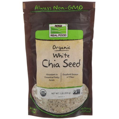 Now Foods, Real Food, Organic White Chia Seed, 1 lb (454 g) Review