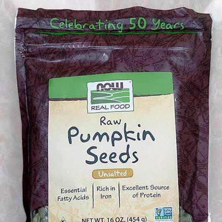 Now Foods, Real Food, Raw Pumpkin Seeds, Unsalted, 16 oz (454 g) Review
