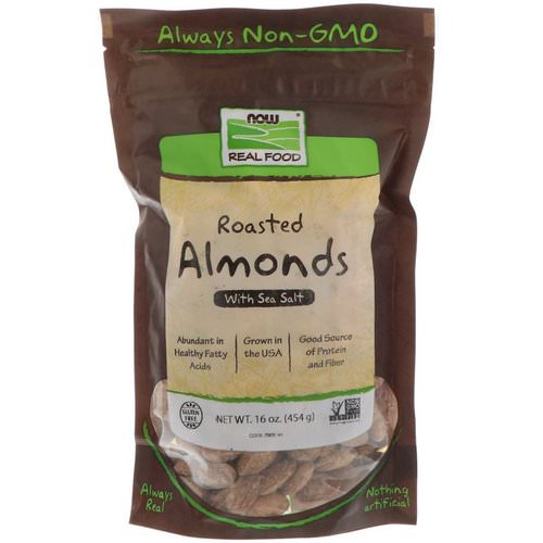 Now Foods, Real Food, Roasted Almonds, with Sea Salt, 16 oz (454 g) Review