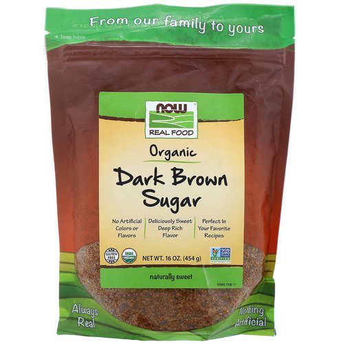 Now Foods, Real Foods, Organic Dark Brown Sugar, 16 oz (454 g) Review