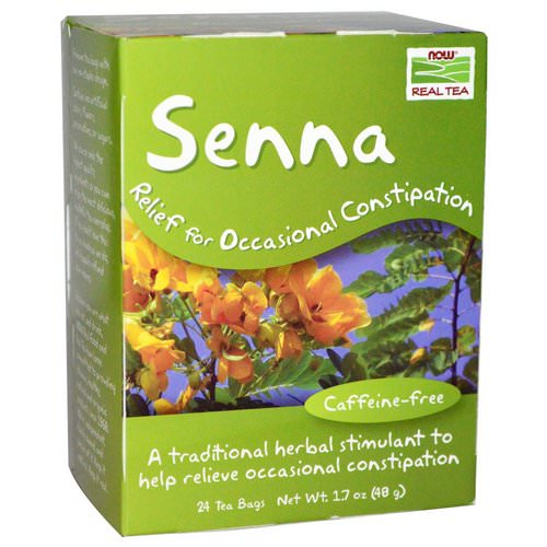 Now Foods, Real Tea, Senna, Caffeine-Free, 24 Tea Bags, 1.7 oz (48 g) Review