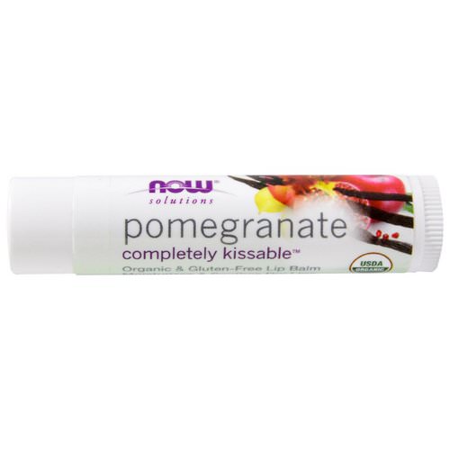Now Foods, Solutions, Completely Kissable, Organic Lip Balm, Pomegranate, 0.15 oz (4.25 g) Review