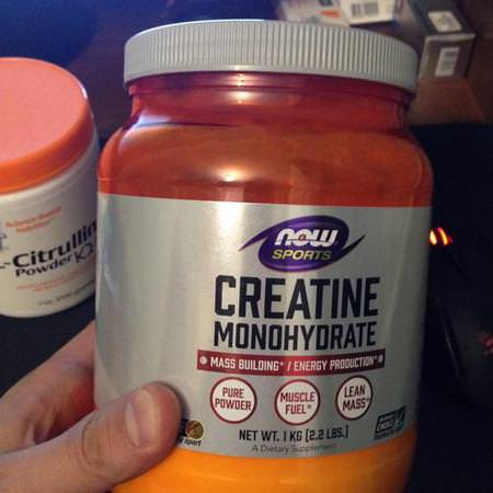 Now Foods, Sports, Creatine Monohydrate, Pure Powder, 2.2 lbs (1 kg) Review