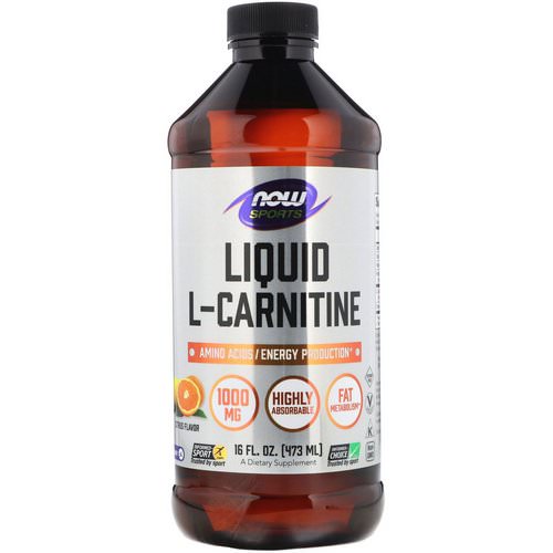 Now Foods, Sports L-Carnitine Liquid, Citrus Flavor, 1,000 mg, 16 fl oz (473 ml) Review