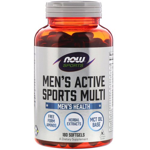 Now Foods, Sports, Men's Active Sports Multi, 180 Softgels Review