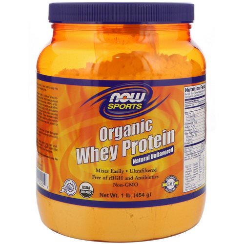 Now Foods, Sports, Organic Whey Protein, Natural Unflavored, 1 lb (454 g) Review