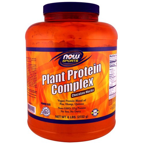 Now Foods, Sports, Plant Protein Complex, Chocolate Mocha, 6 lbs. (2722 g) Review