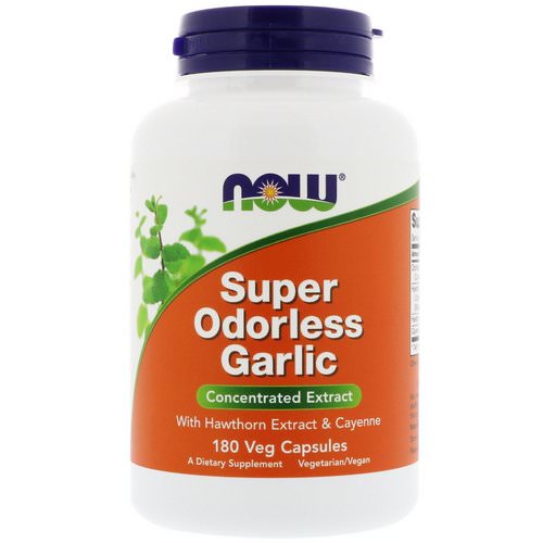 Now Foods, Super Odorless Garlic, 180 Veg Capsules Review
