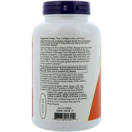 Now Foods, EFA, Omega 3-6-9 Combinations, Condition Specific Formulas