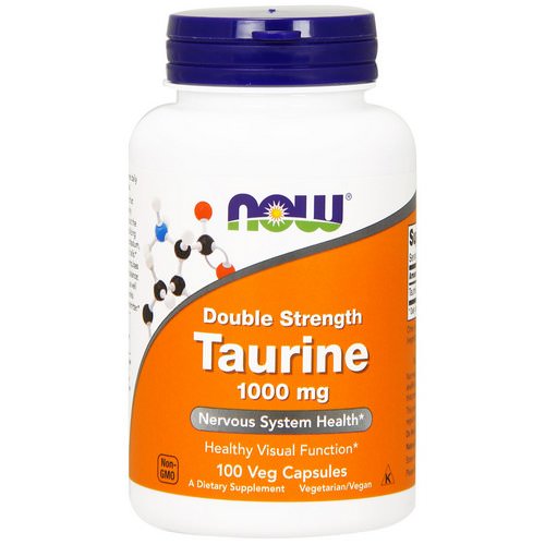 Now Foods, Taurine, Double Strength, 1,000 mg, 100 Veg Capsules Review