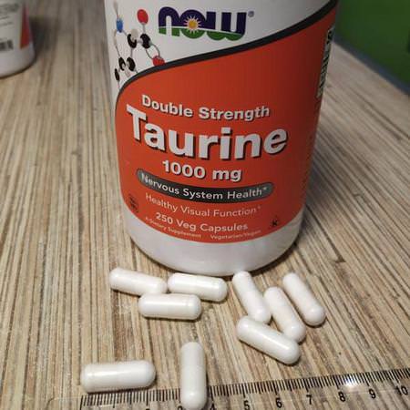 Now Foods, Taurine, Double Strength, 1,000 mg, 250 Veg Capsules Review