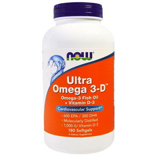 Now Foods, Ultra Omega 3-D, 600 EPA/300 DHA, 180 Softgels Review