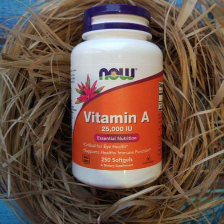 Now Foods, Vitamin A, 25,000 IU, 250 Softgels Review