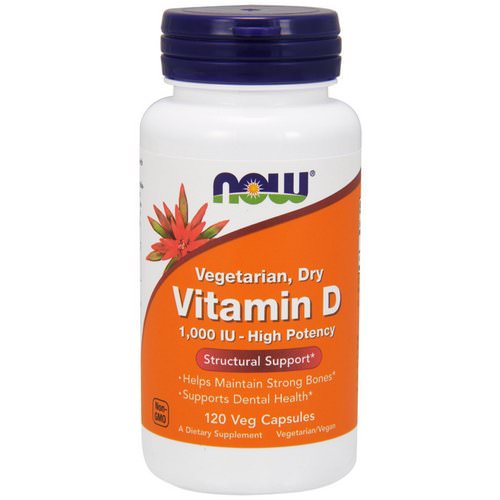 Now Foods, Vitamin D, High Potency, 1,000 IU, 120 Veg Capsules Review