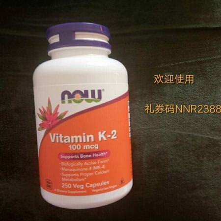 Now Foods, Vitamin K-2, 100 mcg, 100 Veg Capsules Review