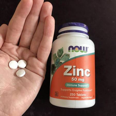 Now Foods, Zinc, 50 mg, 250 Tablets Review