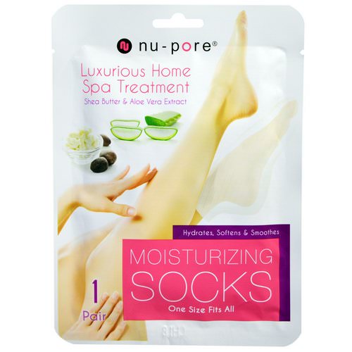Nu-Pore, Moisturizing Socks, Shea Butter & Aloe Vera Extract, 1 Pair Review