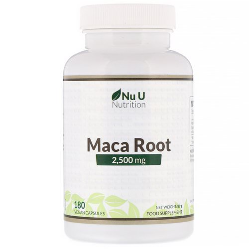 Nu U Nutrition, Maca Root, 2,500 mg, 180 Vegan Capsules Review