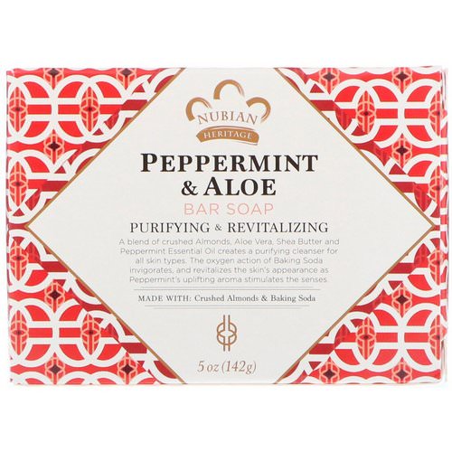 Nubian Heritage, Peppermint & Aloe Bar Soap, 5 oz (142 g) Review
