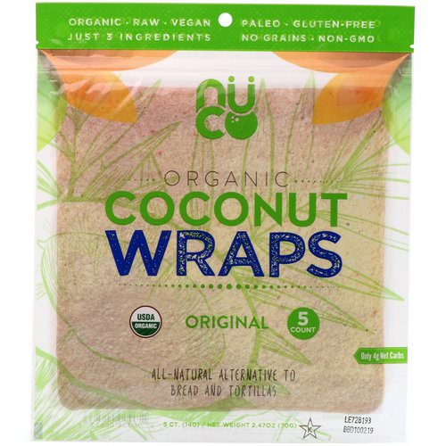 NUCO, Organic Coconut Wraps, Original, 5 Wraps (14 g) Each Review