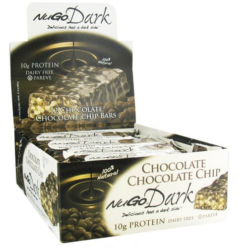 NuGo Nutrition, NuGo Dark, Protein Bars, Chocolate Chocolate Chip, 12 Bars, 1.76 oz (50 g) Each Review
