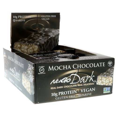 NuGo Nutrition, NuGo Dark, Protein Bars, Mocha Chocolate, 12 Bars, 1.76 oz (50 g) Each Review