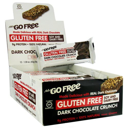 NuGo Nutrition, NuGo Free, Gluten Free, Dark Chocolate Crunch, 12 Bars, 1.59 oz (45 g) Each Review