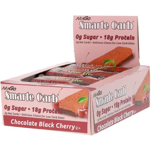 NuGo Nutrition, Smarte Carb, Chocolate Black Cherry, 12 Bars, 1.76 oz (50 g) Each Review