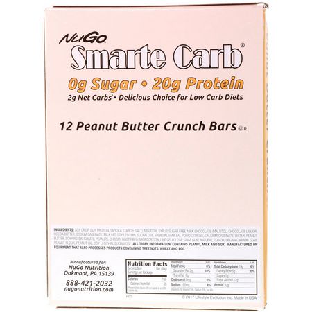 NuGo Nutrition, Diet, Weight Loss Bars