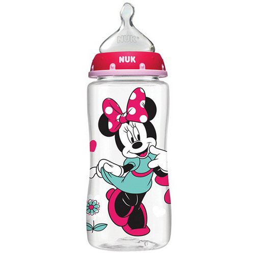 NUK, Disney Baby, Wide-Neck Bottles, Medium, 0+ Months, Pink, 3 Bottles, 10 oz (300 ml) Each Review