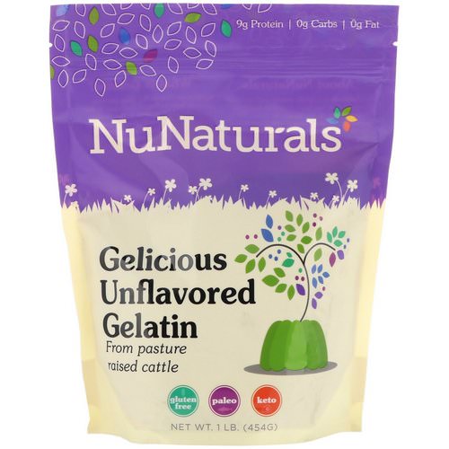 NuNaturals, Gelicious Unflavored Gelatin, 1lb (454 g) Review