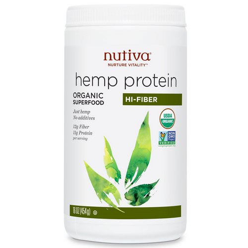 Nutiva, Organic Hemp Protein, Hi-Fiber, 16 oz (454 g) Review