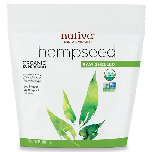 Nutiva, Organic Hemp Seed, Raw Shelled, 19 oz (539 g) Review