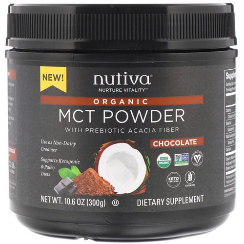 Nutiva, Organic MCT Powder, Chocolate, 10.6 oz (300 g) Review