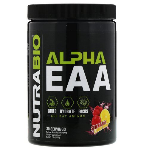 NutraBio Labs, Alpha EAA, Strawberry Lemon Bomb, 1 lb (458 g) Review