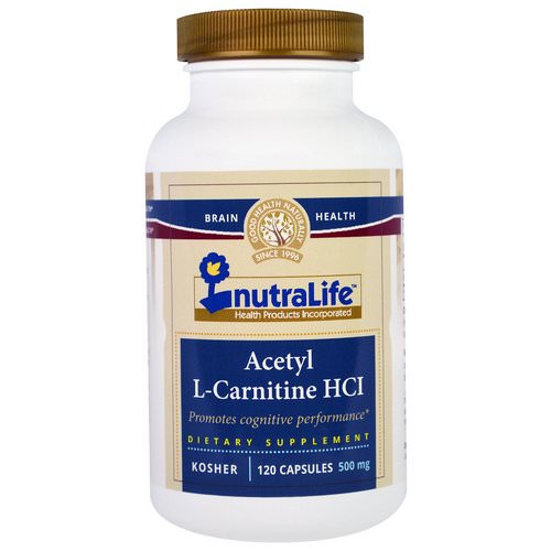 NutraLife, Acetyl L-Carnitine HCI, 500 mg, 120 Capsules Review