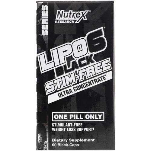 Nutrex Research, Lipo-6 Black Stim-Free, Ultra Concentrate, 60 Black-Caps Review